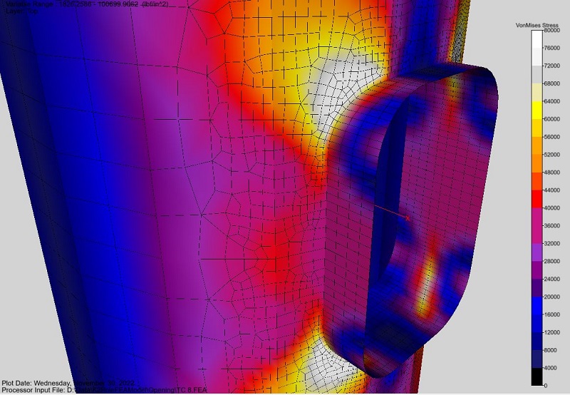 FEA Model of Opening With Frame